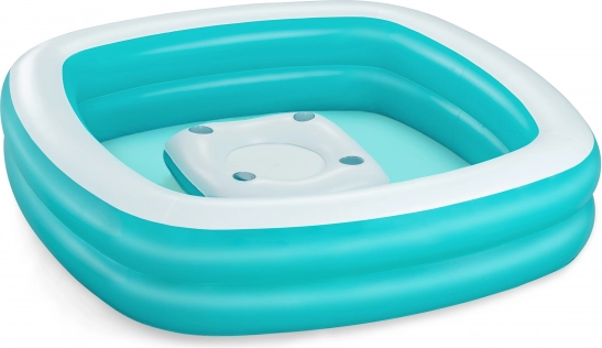 Inflatable Family Pool 218x218x48 Bestway with Floating Table