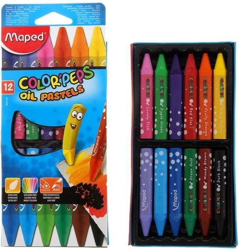 Olie-waskrijtjes MAPED Color'Peps 12 stuks