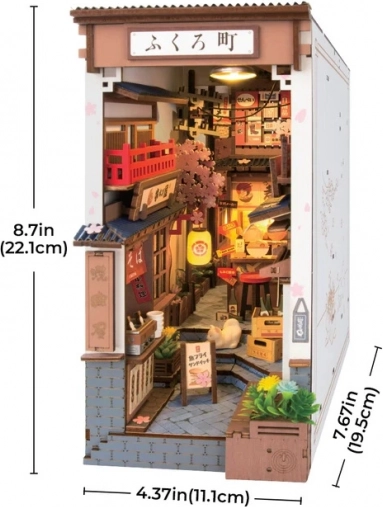 3D puzzel boekensteun Sakuralaan met wijn
