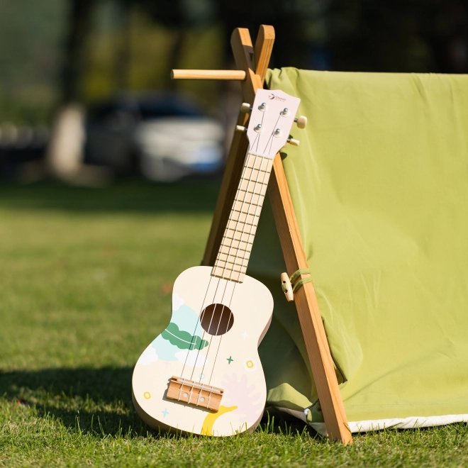 Ukulélé en bois classique pour enfants - Rose