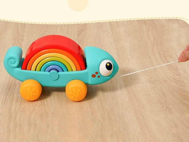 Montessori regenboogkameleon puzzel 18m+