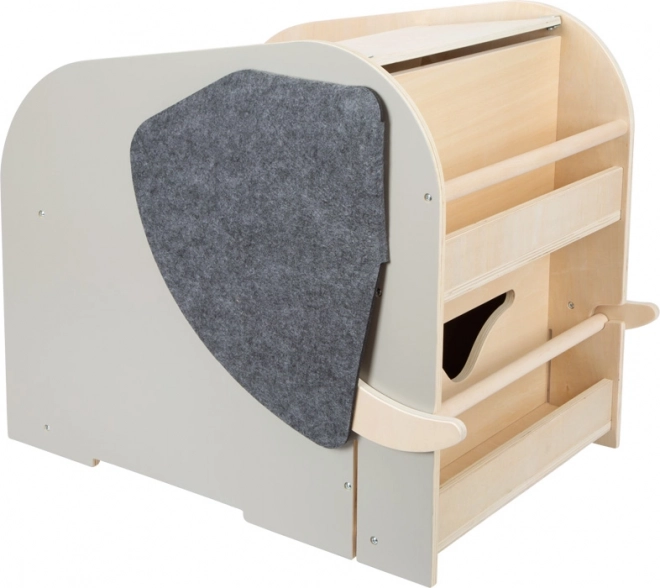 Speelgoedbox met zitje en wieltjes olifant Wildlife small foot