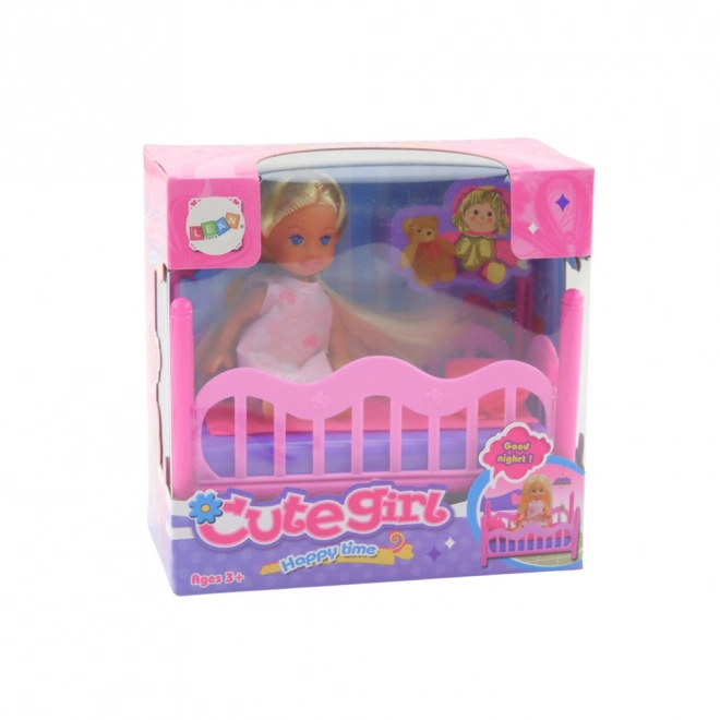 Set mini pop in pyjama roze bedje