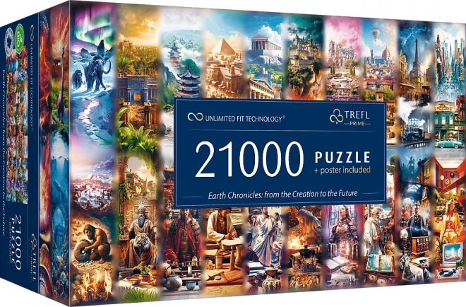 Trefl Puzzle Chronik der Erde: Von der Schöpfung bis zur Zukunft 21000 Teile