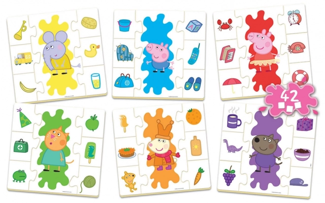 EDUCA Puzzel Peppa Big: We Leren Kleuren 6x7 Stukjes