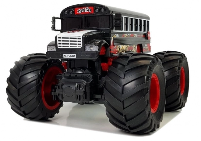 Racing Monster Vehicle Black Bus