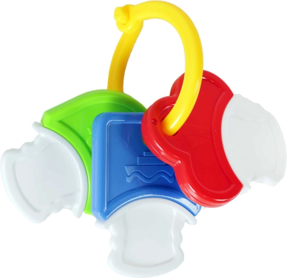 Rattle and Teether in the Shape of Keys for Babies