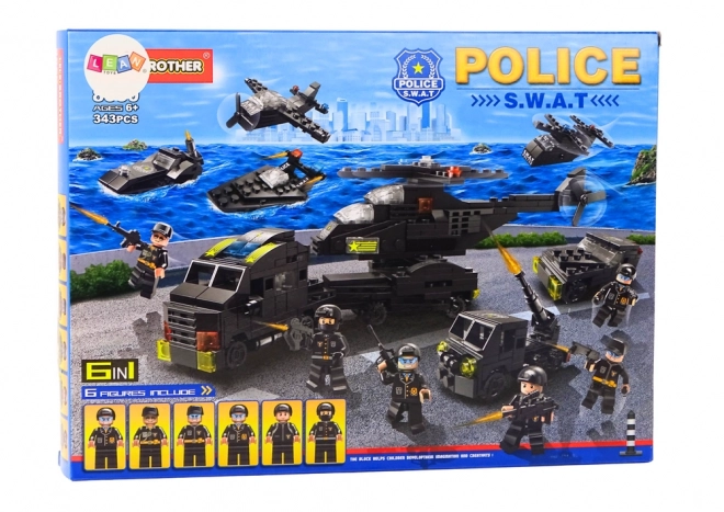 Politie Legerfiguren Bouwset 6v1- 343 stukken