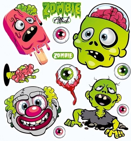 Thermocollants zombie pour Halloween – petite planche
