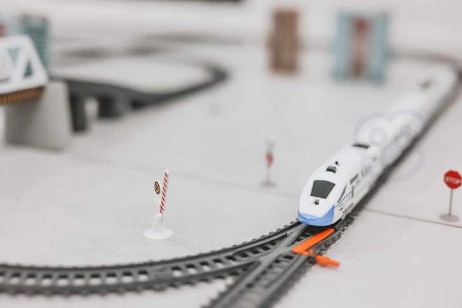 Elektrische treinen set Woopie met brug en tunnel