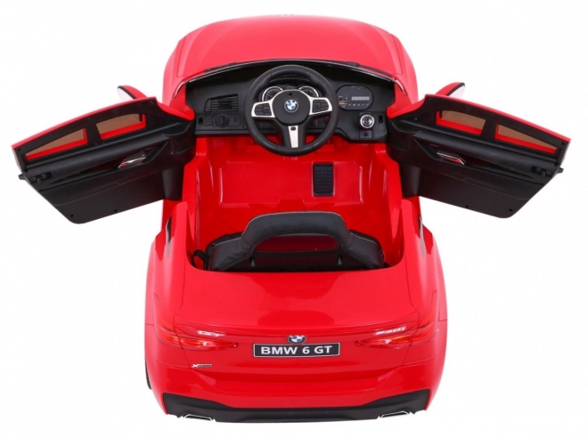 BMW 6 GT Batterieauto + Fernbedienung + sanfter Start + EVA + Gurte + LED MP3 – Rot