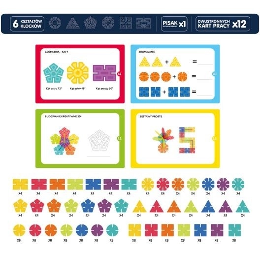 Bouwset Geometrische Vlokjes - 224 delen