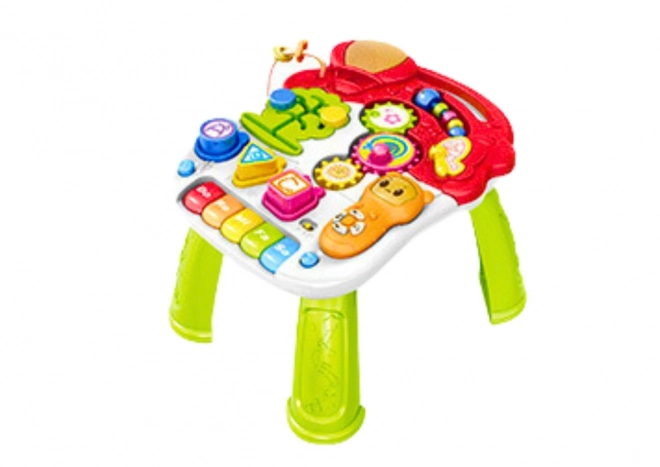 Interaktiver Lern- und Spieltisch und Lauflernwagen 2-in-1 mit Lichtern und Geräuschen