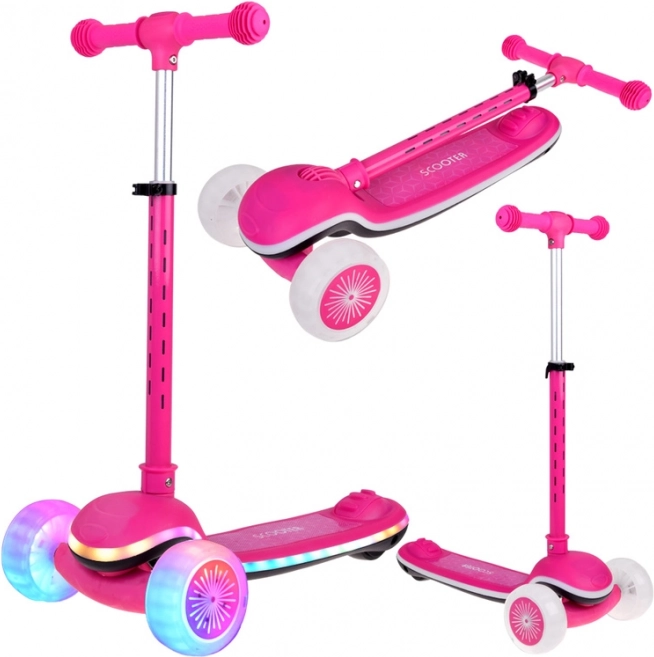 Children's Balance Scooter with Lights and Music – Pink