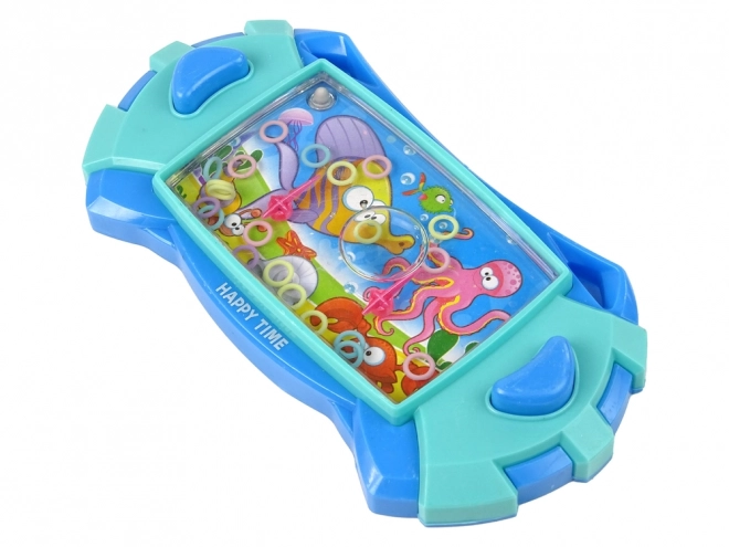 Wasserspiel Geschicklichkeit Meerestiere blaue Konsole