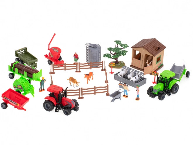 Boerderij met dieren en machines - 49 stuks