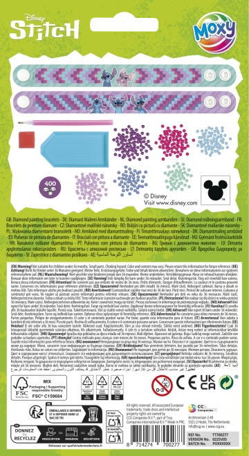 Peinture diamantée - fabrication de bracelets avec motif Stitch