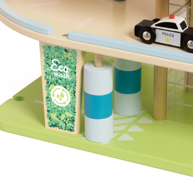 Houten drie verdiepingen tellende garage XL met lift Eko Strefa van Classic World