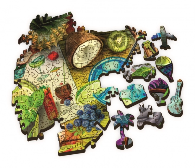 Puzzle Colorful Cocktails TREFL Wood Craft Origin 501 Pieces