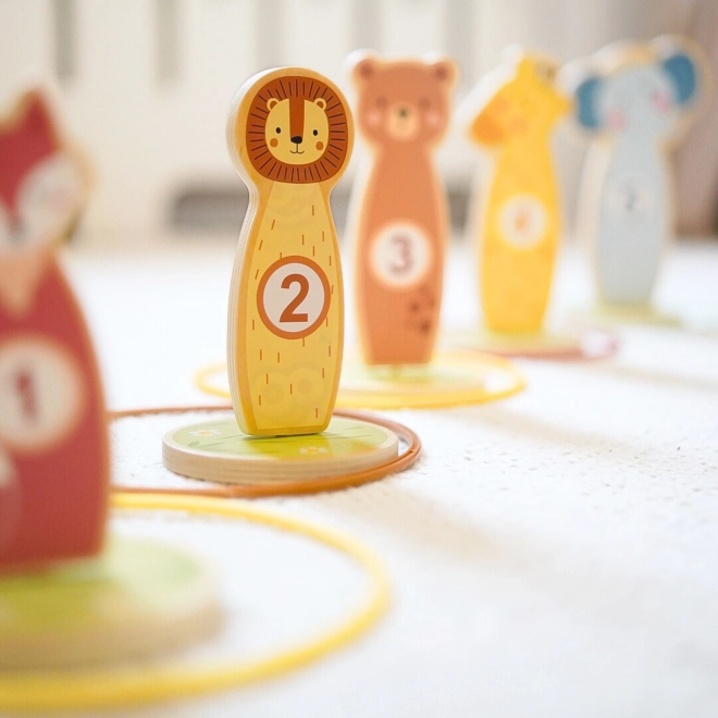 Jeu de précision en bois avec anneaux Tooky Toy