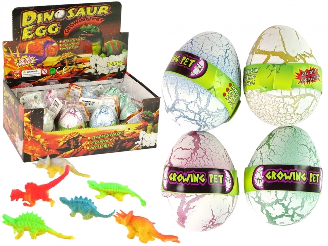 Magisch Groeiende Dinosaurusei 6 cm Wit