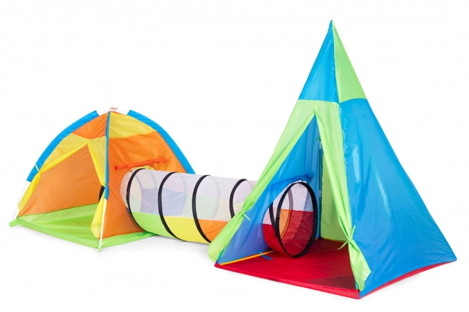 Kindertenten speelplaats 3 in 1 iglo tipi tunnel IPLAY