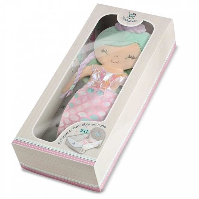 DeCuevas 20041 Pluche Pop 2-in-1 OCEAN FANTASY - 36 cm met Wieg