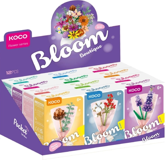 KOCO Bloom Boutique Building Set – small bouquet, plastic mixed varieties