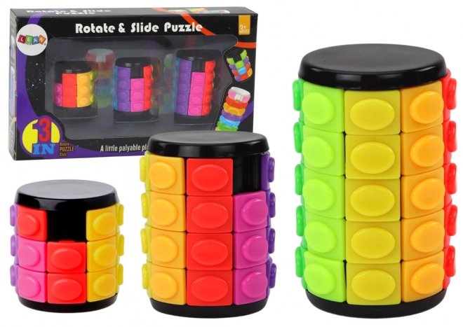 Set van Logische Puzzels Cilinder 3 Moeilijkheidsniveaus
