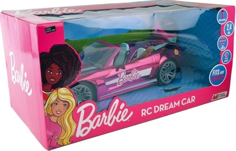 roze RC-auto Barbie 2,4 GHz voor twee poppen
