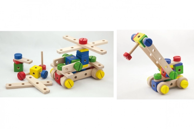 Houten constructiespeelgoed bouwer