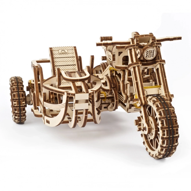 Ugears 3D-puzzel Motorfiets met zijspan 380 stuks