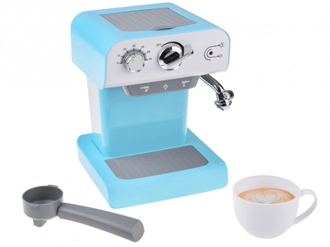 Machine à café à levier pour enfants My Home avec tasse Bleu-blanc