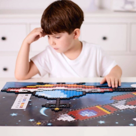 Space themes in pixel art style