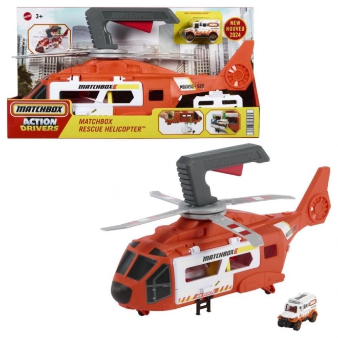 Reddingshelikopter uit Matchbox-doosje