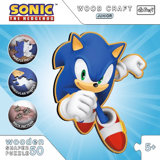 Houten puzzel Sonic 50 stukjes