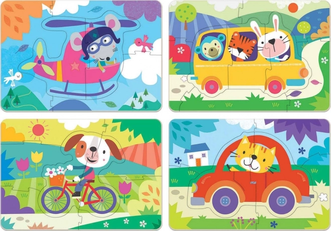 Mijn eerste puzzel vervoermiddelen 4-in-1