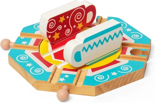 Bigjigs Rail Drehbahn mit Teetassen-Motiv