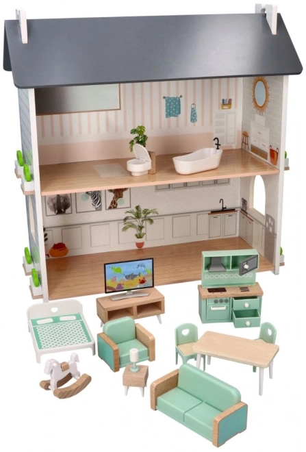 Grote gezellige poppenhuis