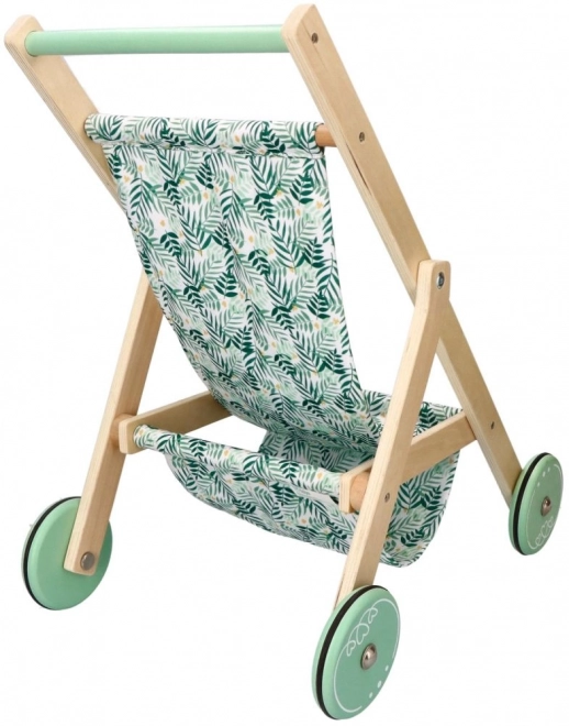 Lichte houten poppenwagen - mint