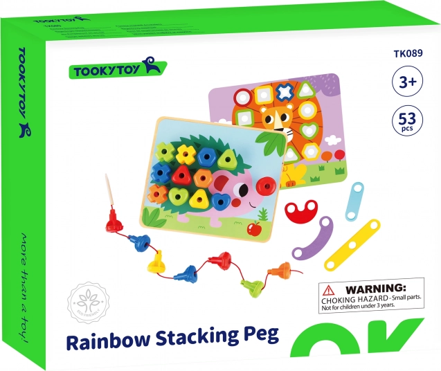 Tooky Toy multifunktionale Tafel mit bunten Schrauben zum Formenlernen