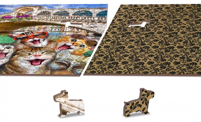 Holzpuzzle Kätzchen in Venedig 300 Teile