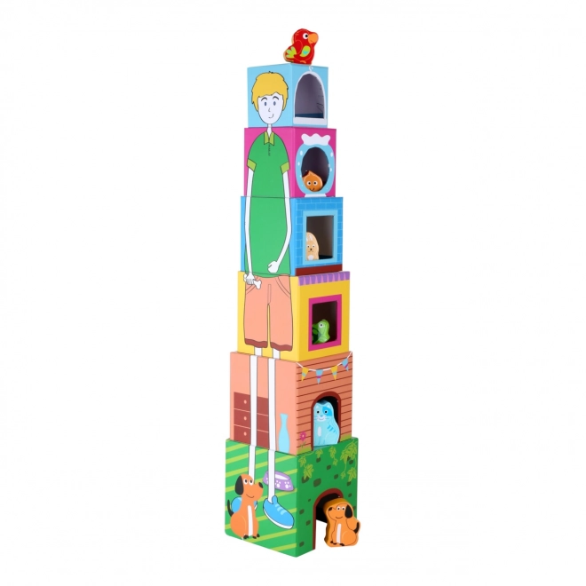 Small Foot Toren met blokken en houten diertjes