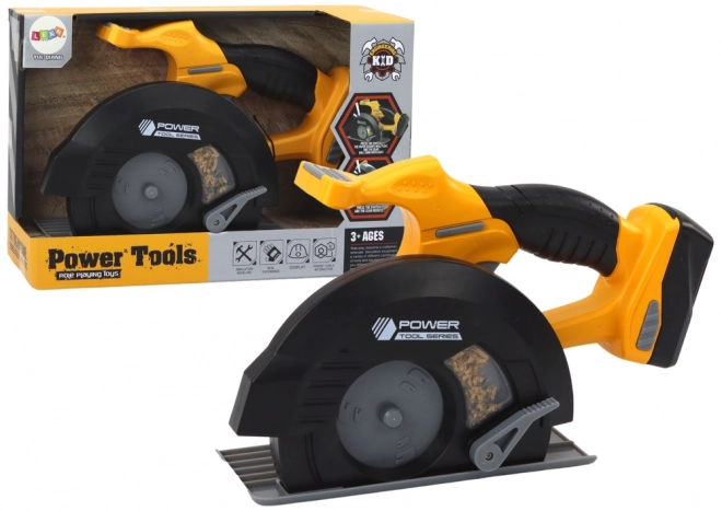 Yellow Toy Circular Saw with Sound Effects