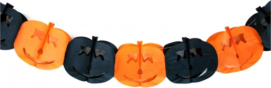 Papier-Halloween-Girlande mit Kürbissen 4 m