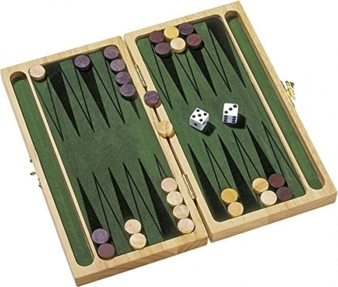 Folding wooden board with green felt