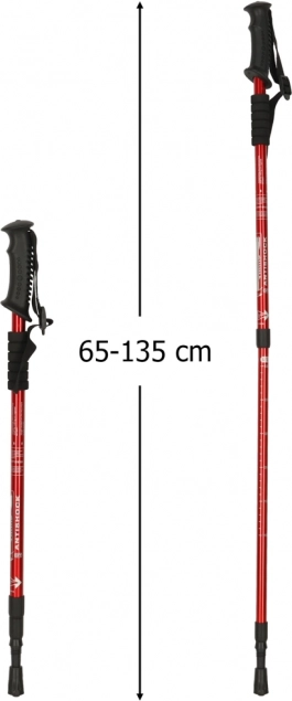 Opvouwbare stokken voor Nordic Walking 2 stuks rood