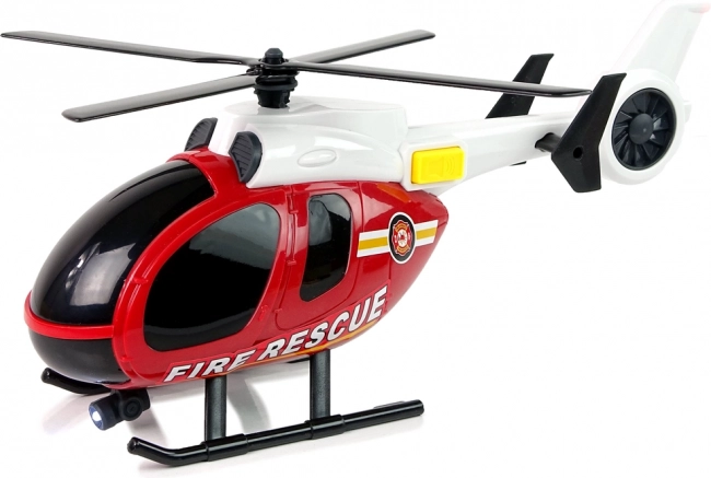 licht- en geluidseffecten van de helikopter