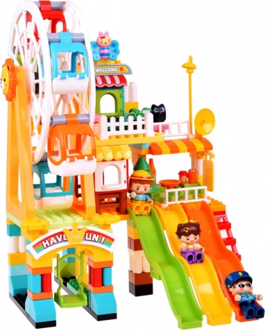 Grandes briques colorées Parc Joyeux aire de jeux avec toboggans 235 pcs