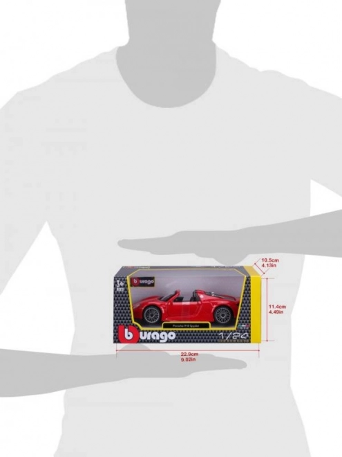 Modèle Bburago Porsche 918 Spyder rouge 1:24